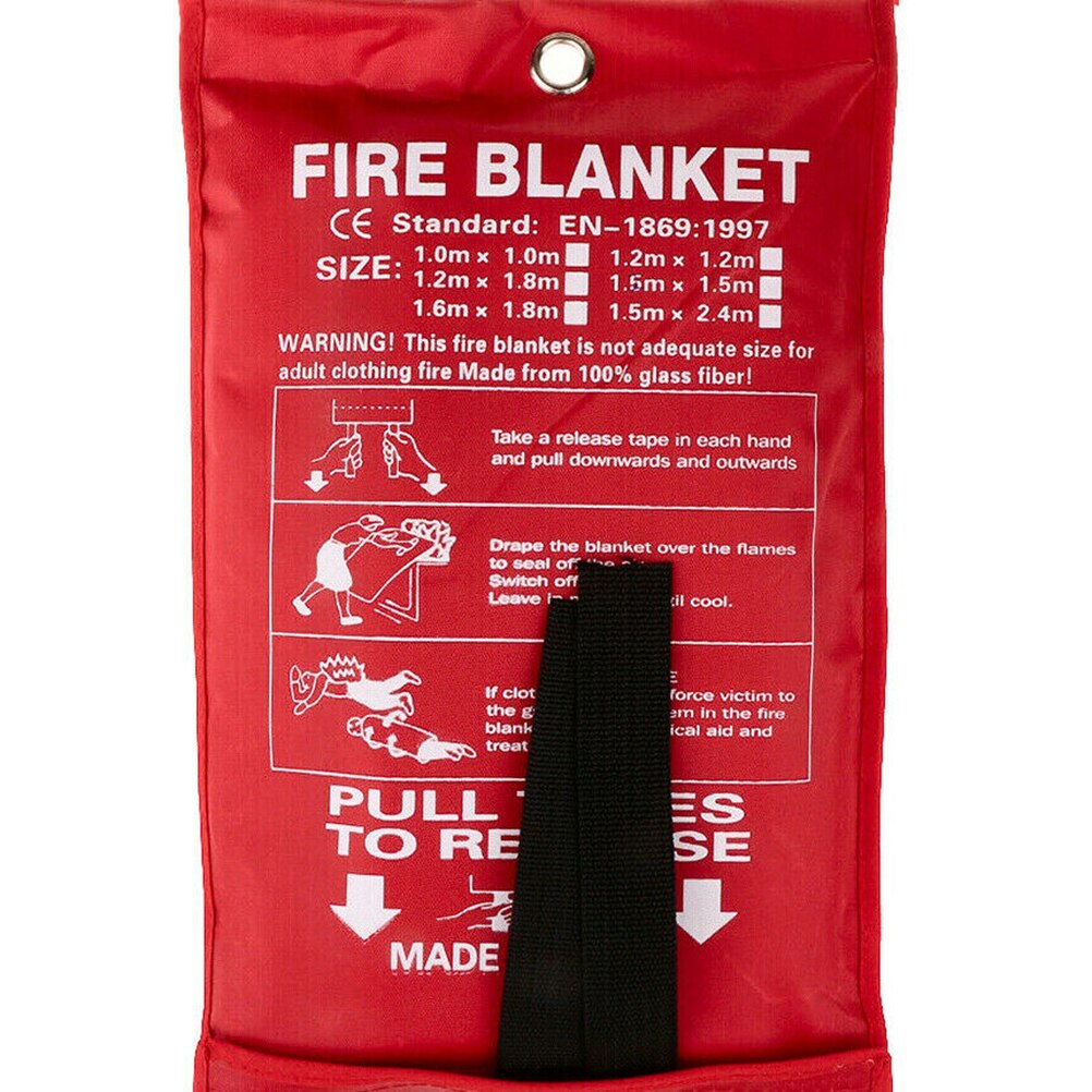 1pc brandtæppe bærbart brandbestandigt tæppe glasfiber flammehæmmende beskyttelsestæppe til hjemmebrug udendørs