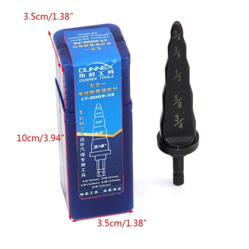 5-in-1 Inch Tube Expander Pipe Expander Dril Electric Repair Support Swaging Tool Drill Bit Expander