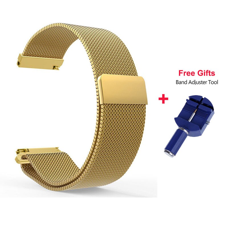 22mm Metall Band Für Xiaomi Huami Amazfit Tempo Armband Milanese Schleife Magnetische Strap für Amazfit Tempo Stratos 2 Gürtel ersatz: Mesh Gold and Tool