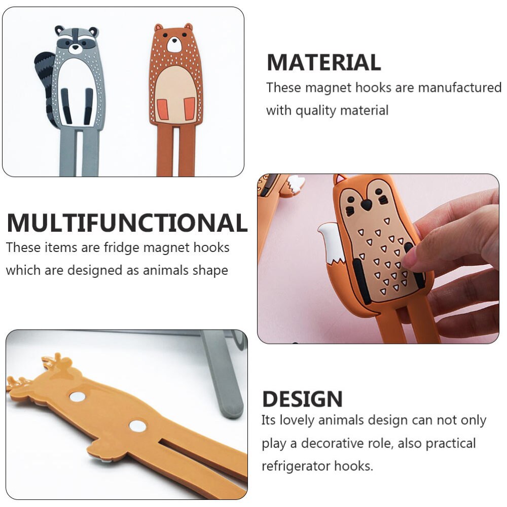 4 Stuks Magnetische Magneet Haken Huishoudelijke Magnetische Haken (Willekeurige Stijl)