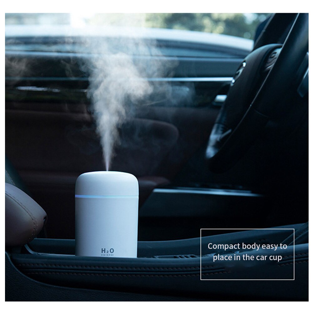 Mini draagbare usb luchtbevochtiger auto luchtreiniger kleurrijk nachtlampje getimede uitschakeling dempen voor auto babykamer slaapkamer kantoor 300ml