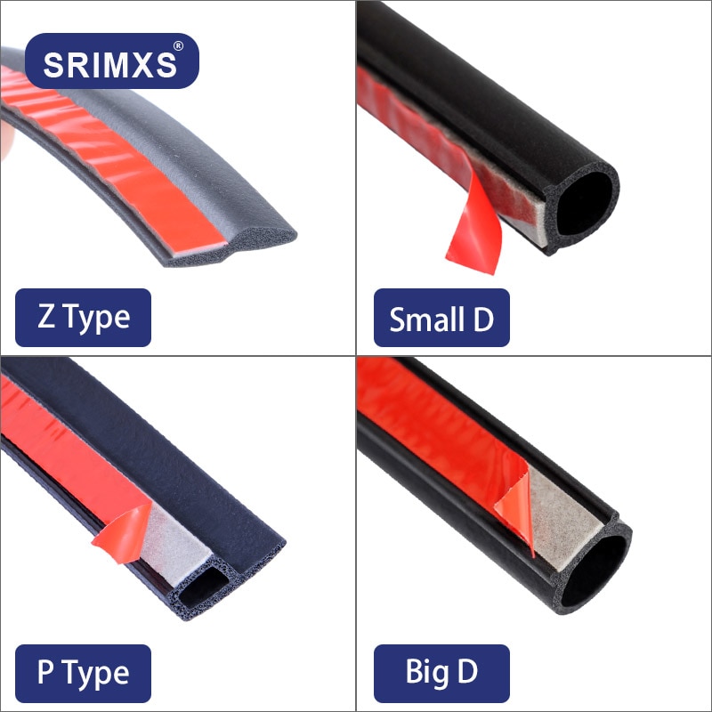 Rubberen Afdichting Strip 2 Meter P Z Type Kit Grote D Kleine D Rubber Lijm Auto Deur Afdichting Strip