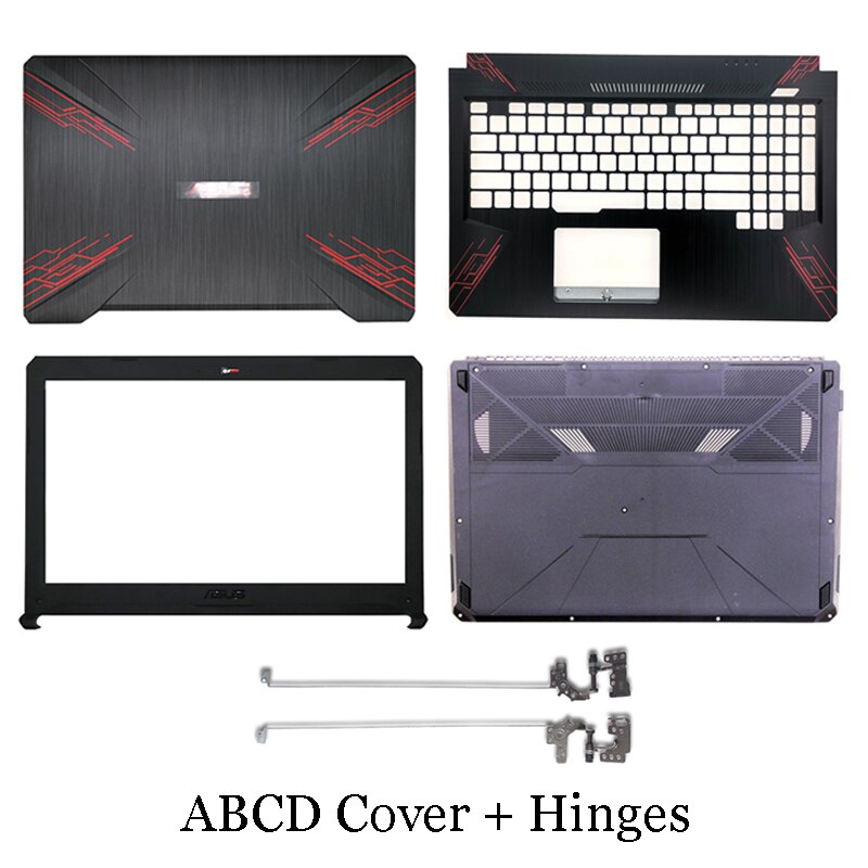 For ASUS FX80 FX80G FZ80G FX504 FX504G ZX80 47BKLLCJN80 Laptop LCD Back Cover Front Bezel Hinges Palmrest Bottom Case A B C D
