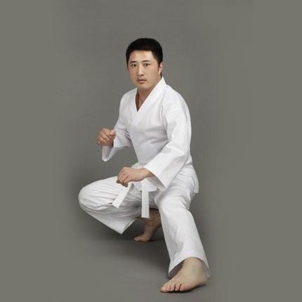 Ropa de manga larga transpirable para niño adulto de tae kwon do, ropa de karate taekwondo, uniforme, cinturón blanco dobak