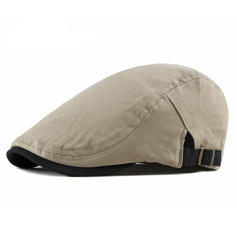 Herfst Katoen Mannen Baret Patchwork Platte Cap Driver Retro Krantenverkoper Caps Boina Casual Ivy Flatcap Cabbie Baretten Hoeden: Khaki