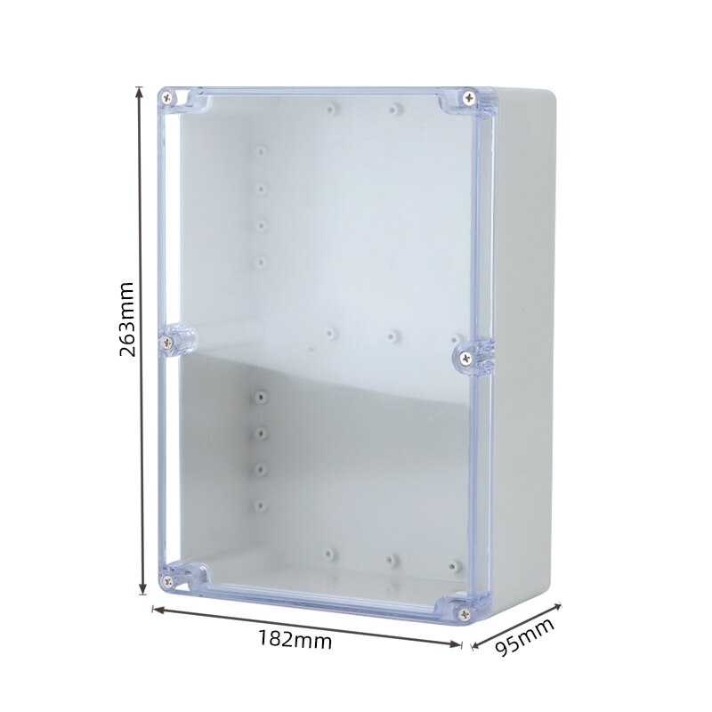 Electrical junction box DIY outdoor electric box project box ABS waterproof plastic shell monitoring power box plastic case: 263x182x95