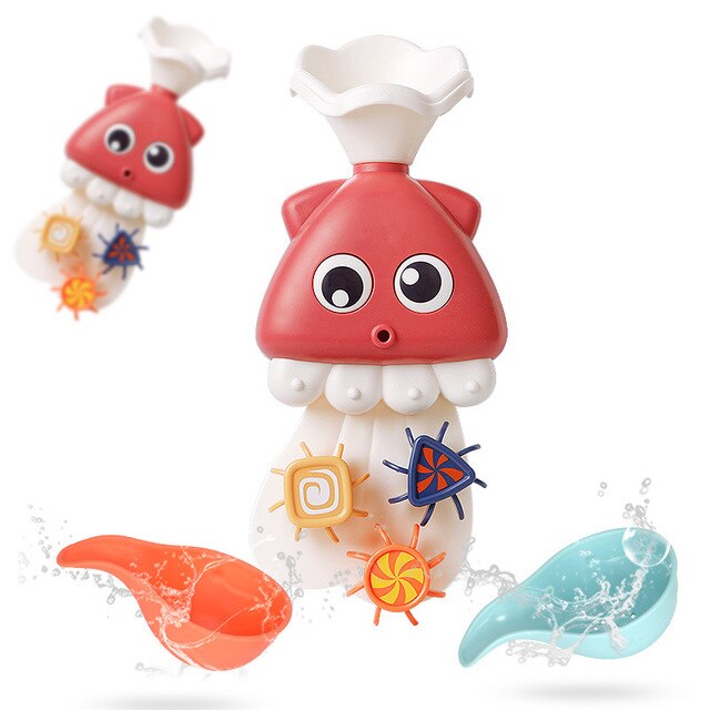 1pcs Nuoto Giocattoli Acqua Estate Acqua Gioco del Gioco Del Bambino Giocattoli Da Bagno Rubinetto Del Bagno Doccia Giocattoli Acqua Nebulizzata Elettrico Per bambini: Octopus Set