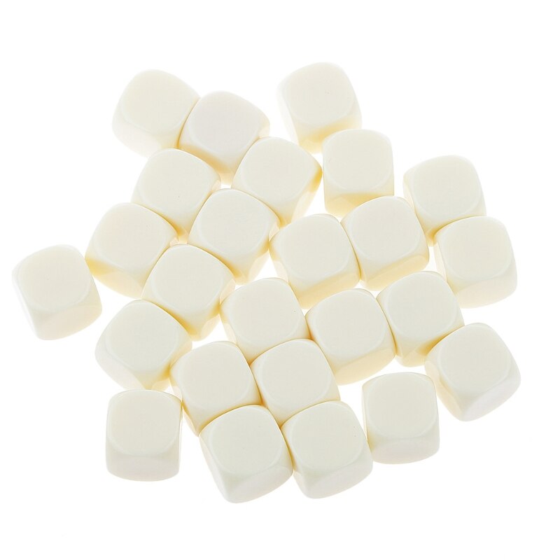 Neue 20 stücke 16mm Würfel Filetiert Ecke leer Würfel DIY Engravable Würfel 6 Seitige Poker Glücksspiel Würfel Gremium Spiel lehre Würfel