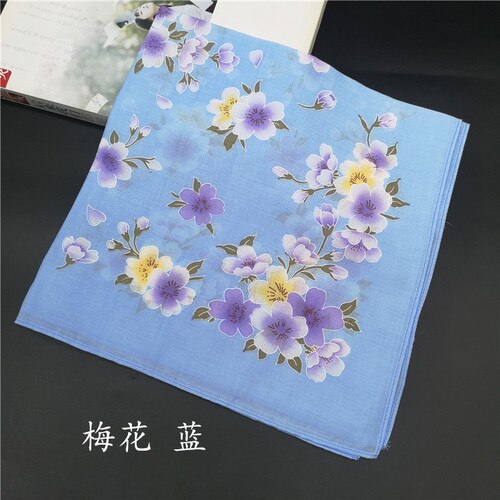 Mouchoir en coton pour femmes, classique, imprimé Floral, , doux, fin, carré, Simple, Style National Chic: 31