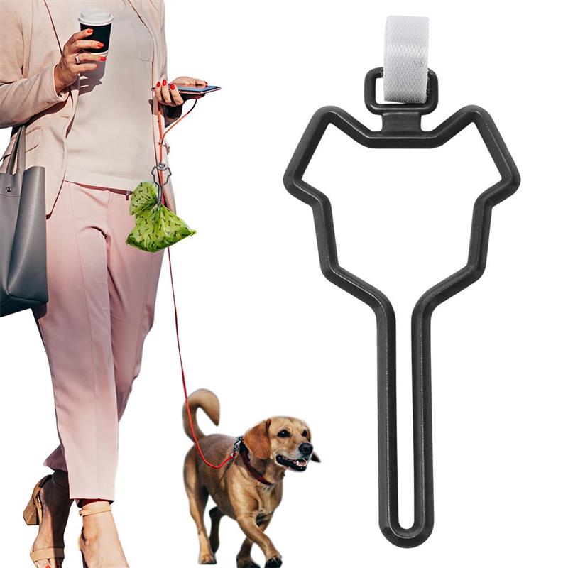 Hunde affaldsposeholder affaldsbærer kæledyrsudstyr robust holdbar hundetræktov fordeler hunde snor dispenser rent værktøj: Sort