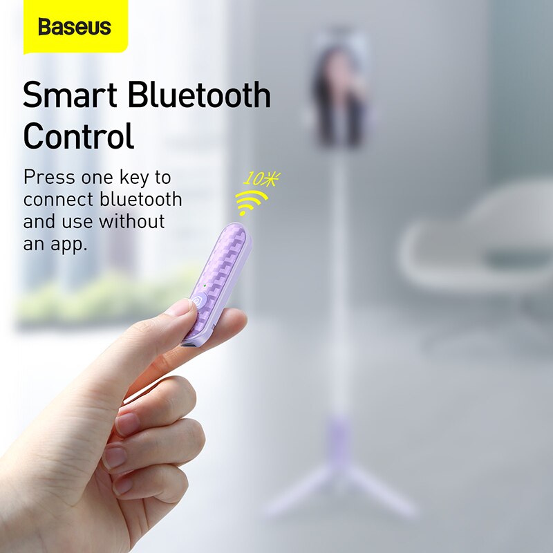 Baseus Selfie Stick Wireless Bluetooth Tripod for phone Extendable Monopod with Bluetooth Remote Mobile Phone Holder Stabilizer