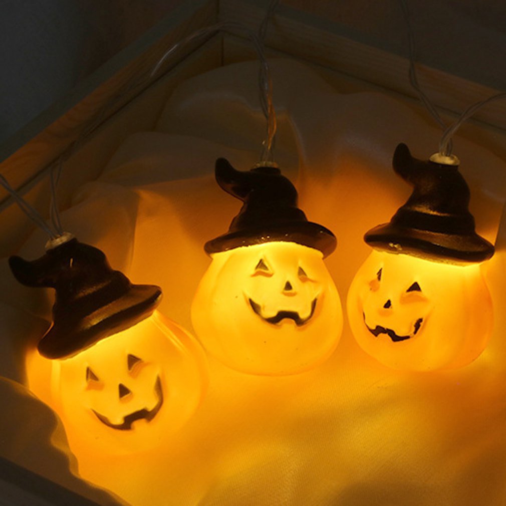 Halloween Pumpkin Lantern String Decorative Lights Bar Ktv Decoration Props Led Glowing Ghost Festival Dress Up Supplies