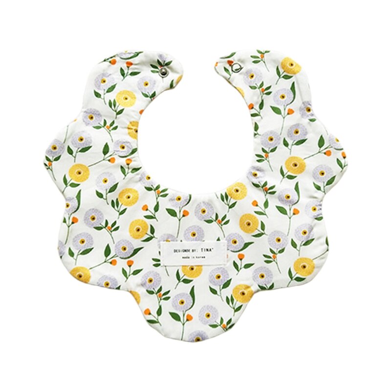 Bavaglini per neonati in morbido cotone stampa su due lati asciugamano Saliva neonati ragazze alimentazione alimentare panni Burp grembiule Bandana roba per bambini: 7