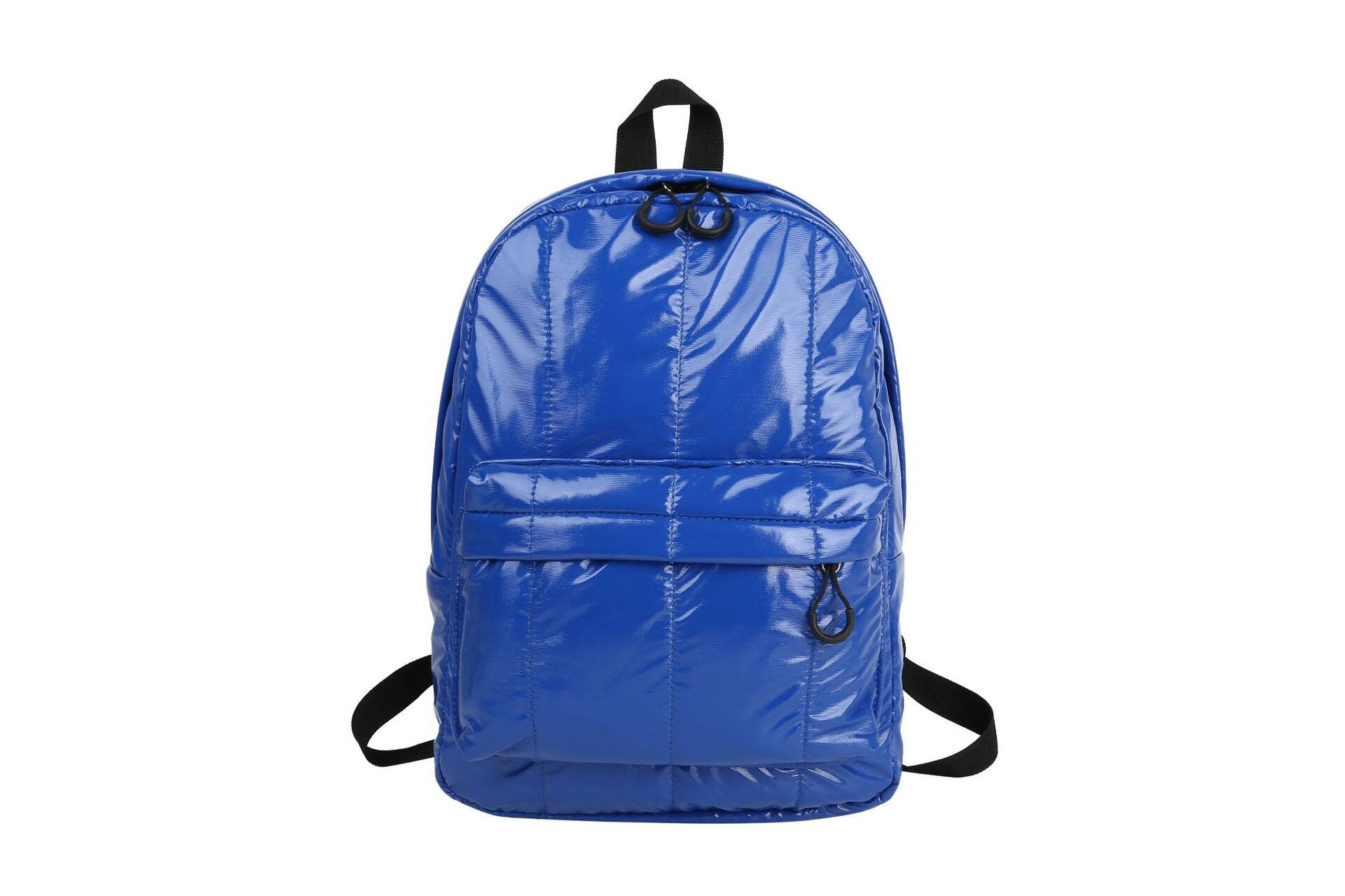 Afslappet unisex space down blank rygsæk vandtæt soild farve taske til kvinder mænd: Blå