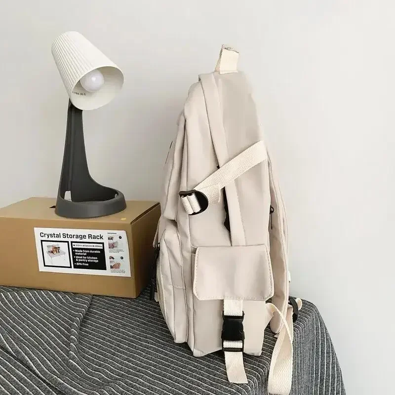 Schoudertas Heren en Dames Universeel Nylon Grote capaciteit Casual Schooltas Stekkergesp Computerrugzak Dagelijks woon-werkverkeer