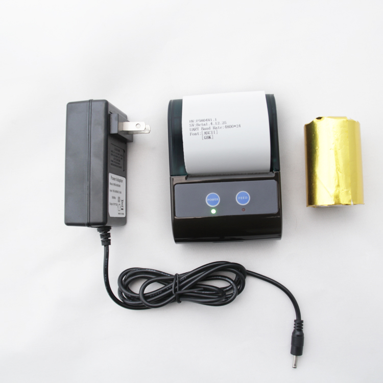 58mm Thermal Label Printer - Battery Powered Bluetooth Mobile POS Receipt Printer ZKC5805