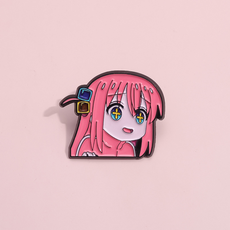 Broches de Cosplay de Anime BOCCHI THE ROCK, alfileres de personajes bonitos, ropa, mochila, insignias de solapa, accesorios de joyería de ,: Default Title