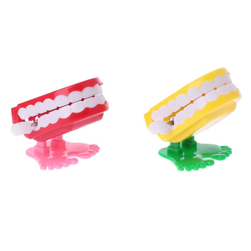 Funny Cartoon Teeth Denture Foot Wind Up Clockwork Educational Kids Spring Toy Intelligence Developmental Toys For Children