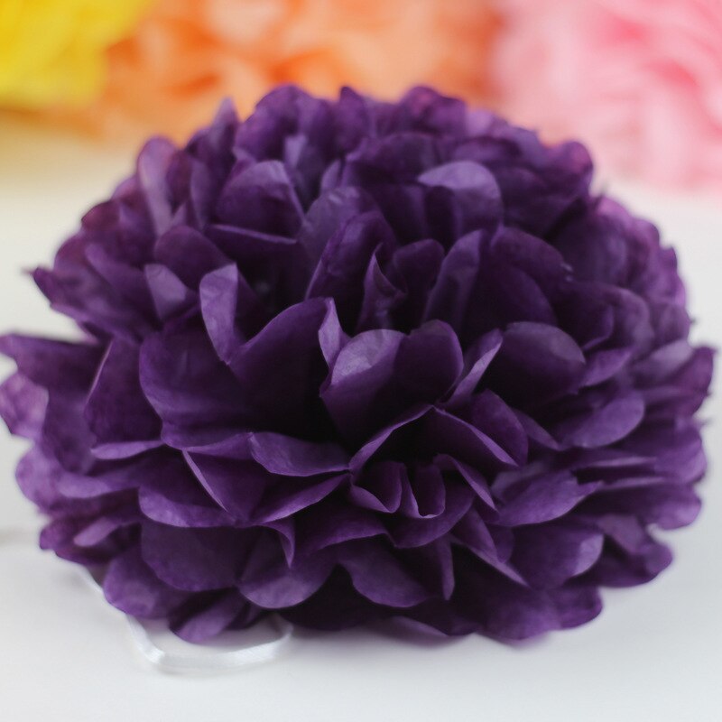 1pc 15cm Pompon papier de soie pompons boules de fleurs pour mariage maison décoration de noël fête d'anniversaire décoration artisanat bricolage 62472: L