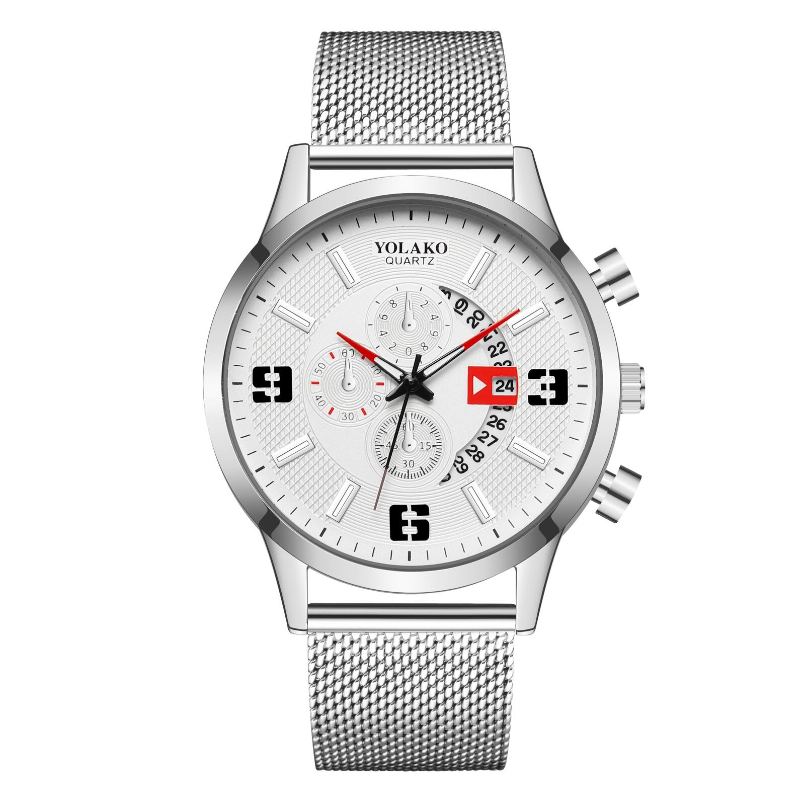 Mens Luxury Wrist Watch Leather Strap Quartz Watch Casual Gift