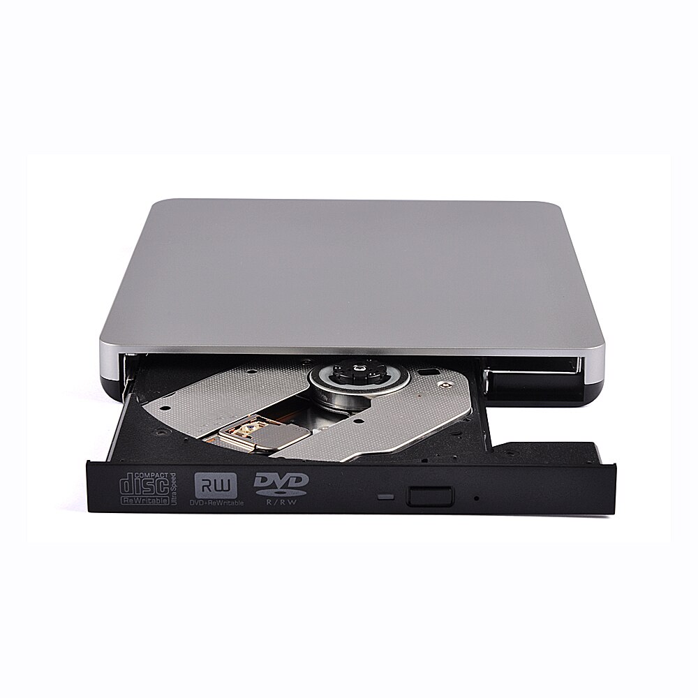 Deepfox-Unidad óptica delgada USB 3,0, unidad externa de DVD, ROM, RW, grabador de CD, para portátil, Netbook, Notebook y PC, color negro