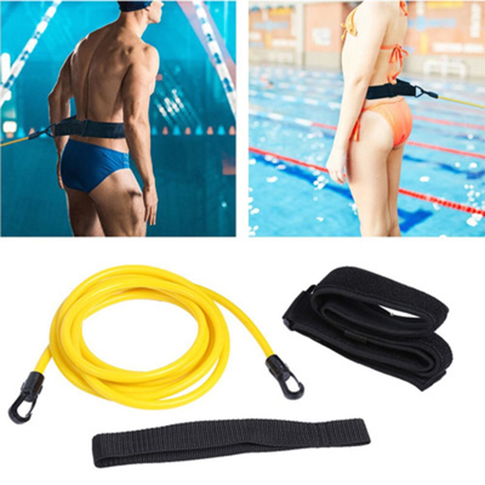 2M/3M/4M Regolabile Swim Training di Resistenza Elastico Corda di Sicurezza Cintura di Nuoto Ginnico Tubi In Lattice resistenza Cintura