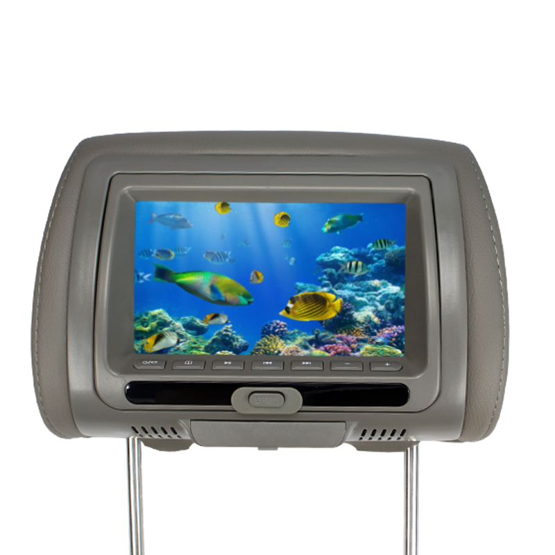 General DC12V 7 pulgadas reposacabezas de coche DVD PlayerTFT LED pantalla Auto reposacabezas Monitor pantalla táctil DVD USB SD IR juego altavoz