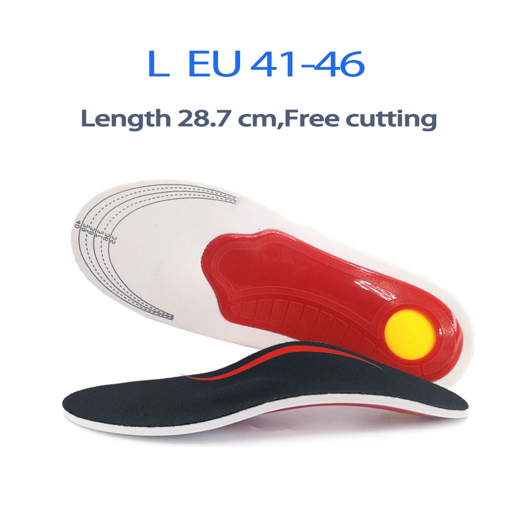 Plantillas de soporte para arco 3D, corrector de pies planos, soporte para Arco y talón, absorción de impacto, alivia el dolor de pies, almohadilla de Gel: L EU 41-46