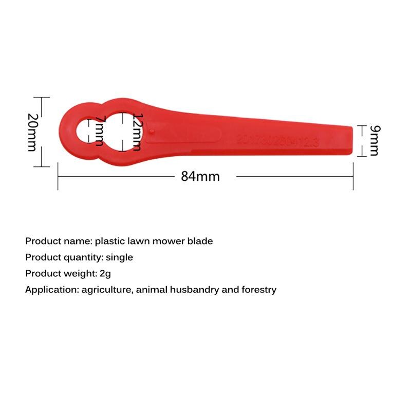 100 pièces Swing plastique lame pendentifs Cutter pour coupe gazon débroussailleuse tondeuse jardin outil accessoires