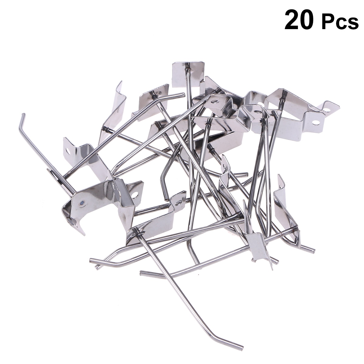 Gancho de 20 piezas, Panel de visualización duradero, ganchos de pared para garaje, tienda al por menor, hogar