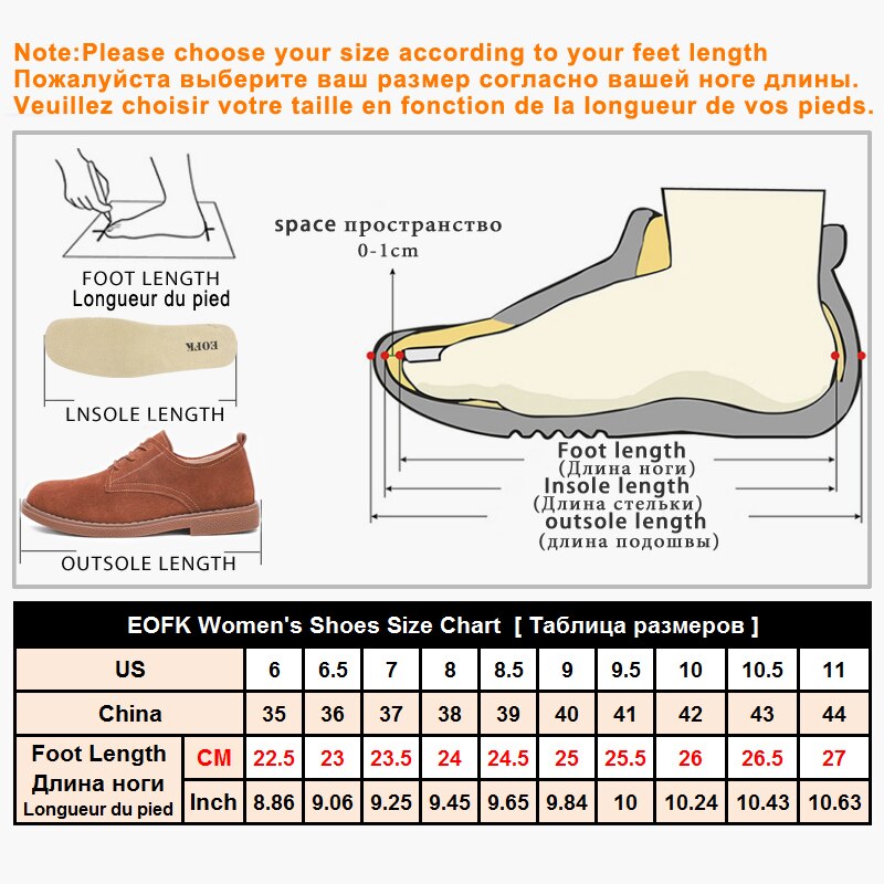 EOFK dames mocassins en cuir confortables ballerines femmes casual Slip-on peu profonde grande taille chaussures à bout rond