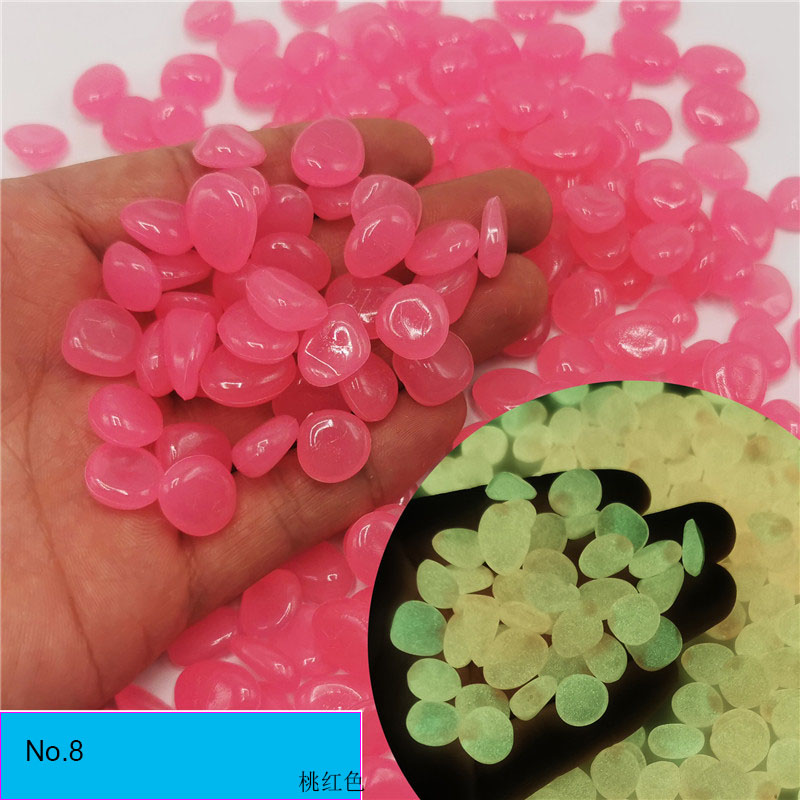 10pcs/lot Luminous Pebbles Rocks Garden Ornaments Stone Glow In The Dark GardenFor Walkways Fish Tank Decorations: Dark Grey
