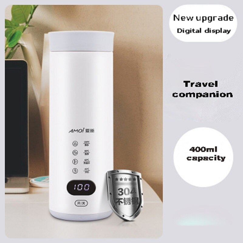 Bouilloire électrique multifonction Portable Mini petite capacité fendue Type bouilloire d'eau théière en acier inoxydable 400ml