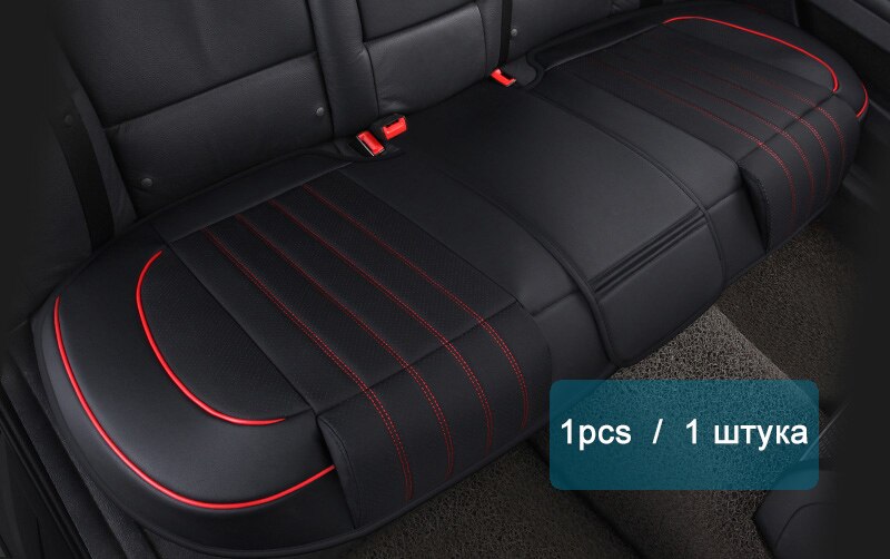 Ultra-luksus pu læder autostol beskyttelse autostolbetræk til bmw  e30 e36 e39 e46 e60 e90 f10 f30 x3 x5 x6 f11 f15 f16 f20 f25: 1 stk tilbage sort