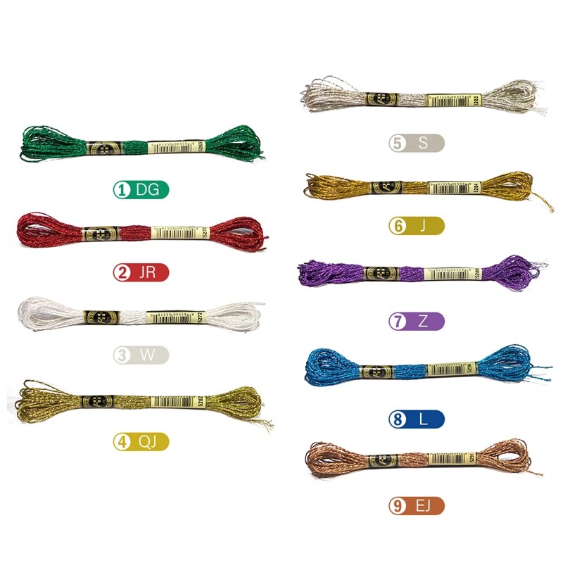 Threads Cross Stitch Floss Cotton 8 meters Embroidery Thread Floss Sewing Skeins Craft Knitting Thread