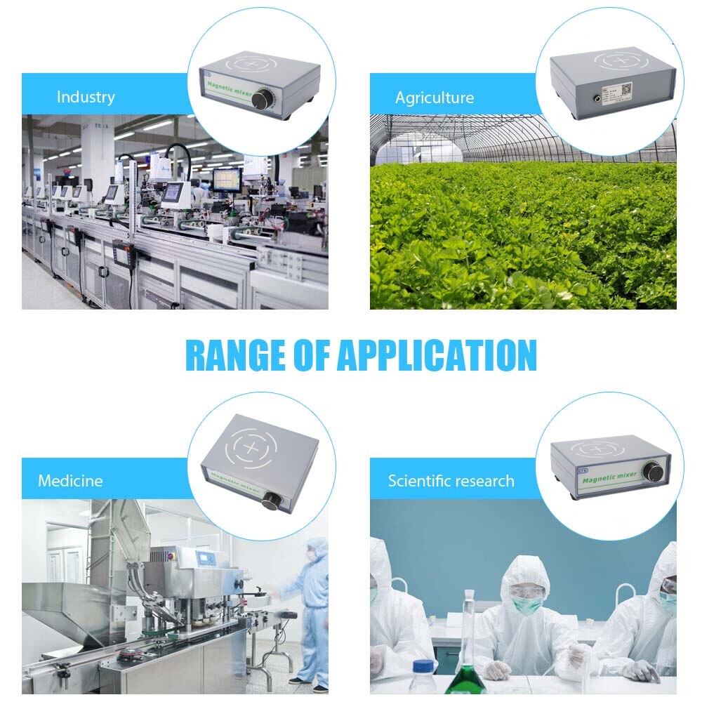 Magnetic-Stirrer Magnetic-mixer with Stir Bar 2400 rpm Max Stirring Capacity 1000ml Volume for Scientific Research Industry