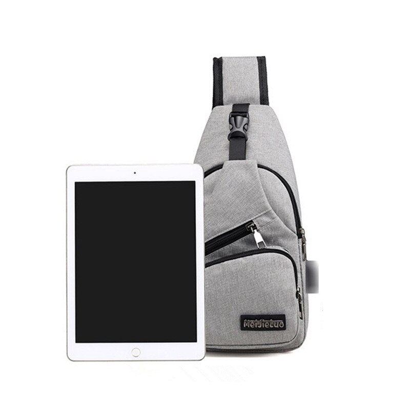 Shoulder Bags For Men USB Charging Crossbody Bag Male Anti Theft Chest Bag School Summer Short Trip Messengers Bag