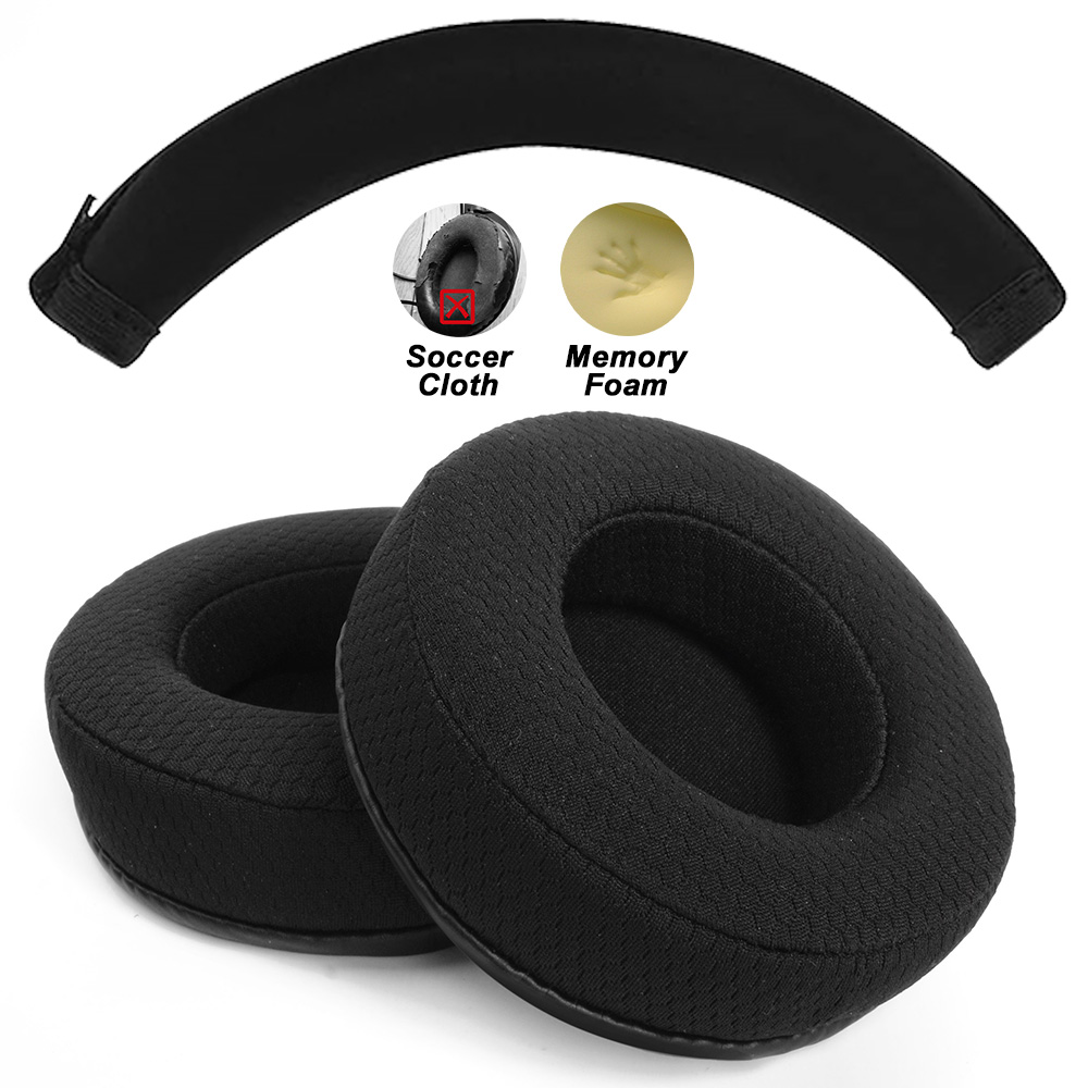 Almohadillas de repuesto para auriculares, orejeras HP Omen MindFrame, almohadillas para auriculares para juegos, tela de malla, cubiertas para memoria, esponja, proteína suave: 2XS / Marrón