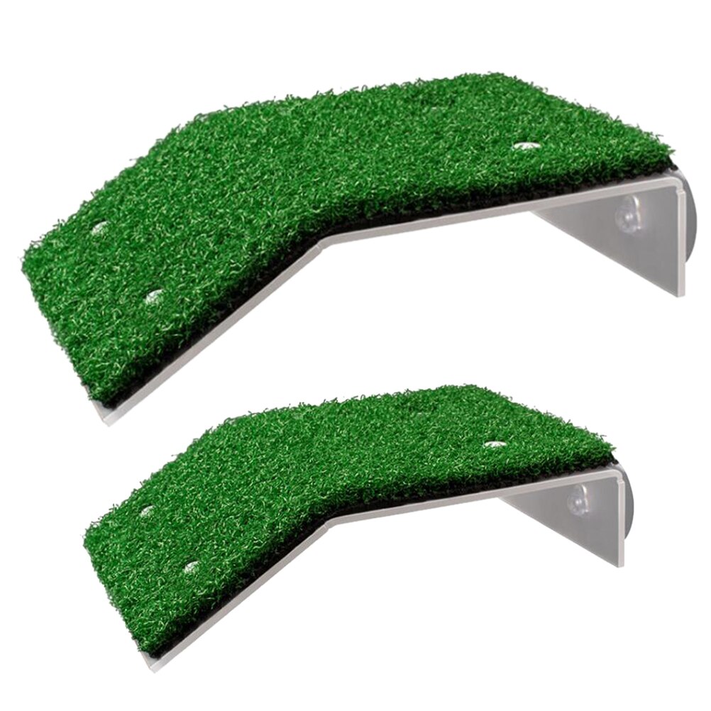 2Pcs Turtle Basking Platform Aquarium Floating Platform Simulation Lawn Reptiles Basking: Default Title