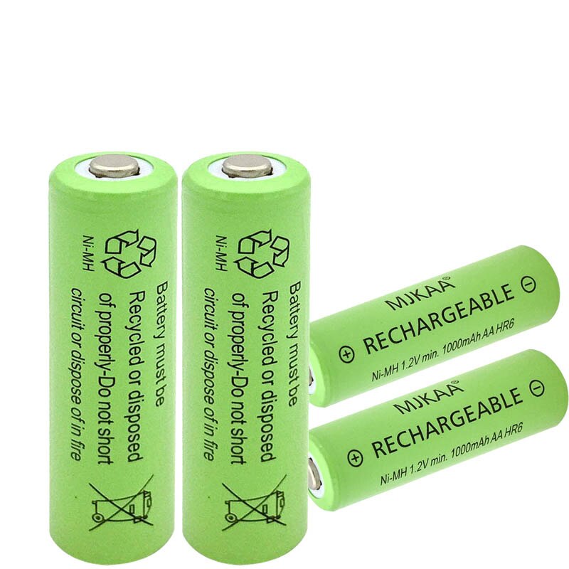 Price 12/18/20/25PCS AA 1000mAh Ni-MH Aa NI-MH Battery 1.2V 2A Rechargeable Battery for Toys Mice