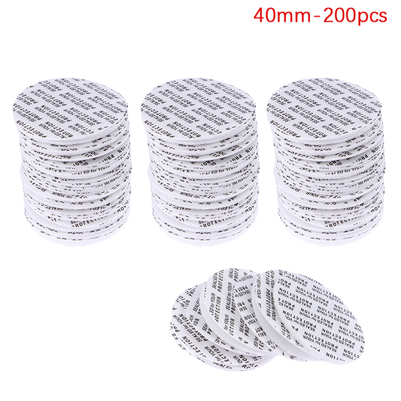 200Pcs Self-adhesive Foam Pressure Sensitive Seal Cap Lining Tamper Resistant Seals Liner For Cosmetic Jar Bottle Pot 20MM-82MM: army green