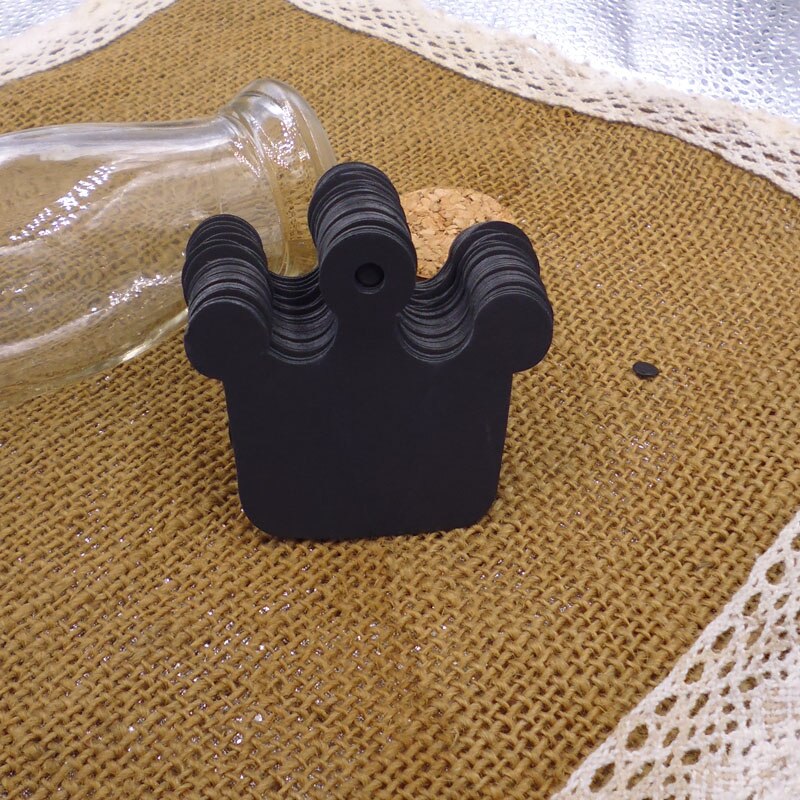 50 st kronformad pappersetikett 5.2 x 6cm handgjorda prisetiketter bröllopsfest kort hänga tag inslagningstillbehör