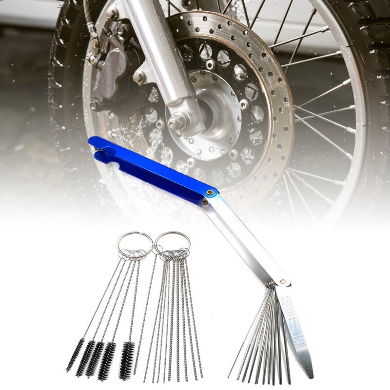 Kit de limpieza de carburador de motor reutilizable para motocicleta, herramienta para quitar la suciedad y el coche, fácil de limpiar, no se oxida