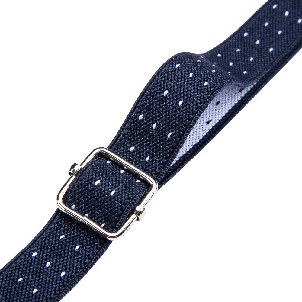 DiBanGu 6 Clips Mode Kinderen Leren Bretels Bandjes Met Strikje Broek Bretels Elastische Blauw Bowtie Verstelbare Bretels