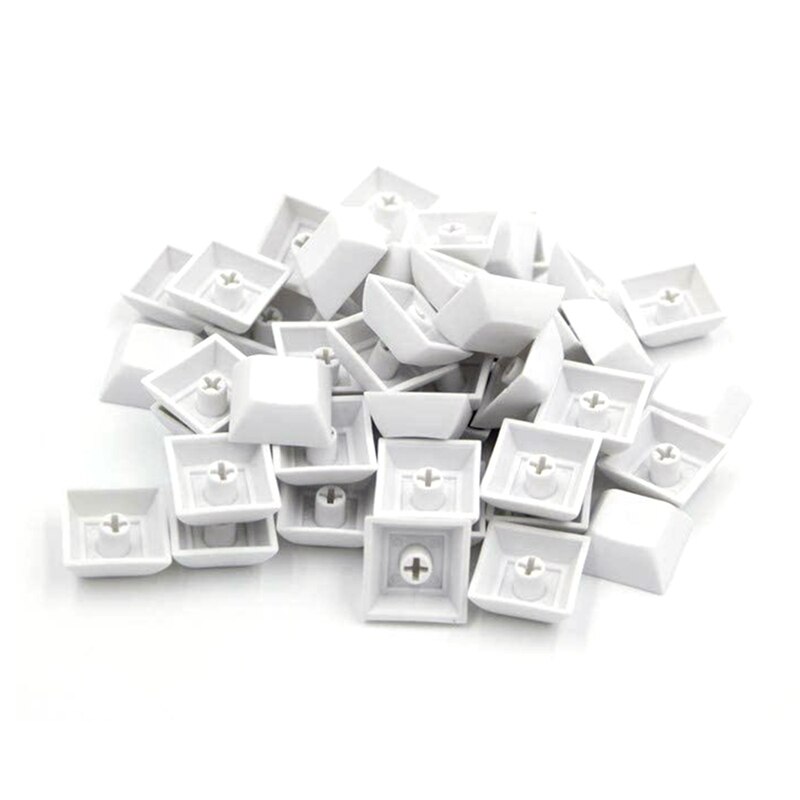 37 PCS PBT Keycap DSA 1U Tastenkappen für Cherry MX Nach Keycap Set für Gaming Mechanische Tastatur Keybord: White