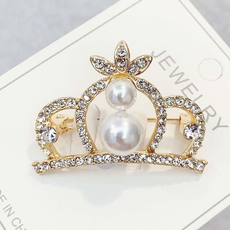 Mode Kristal Broche Luxe Retro Kroon Badges Voor Vrouwen Strass Pin Broches Meisje Bruiloft Corsage Kleding Decor 1Pc: 11