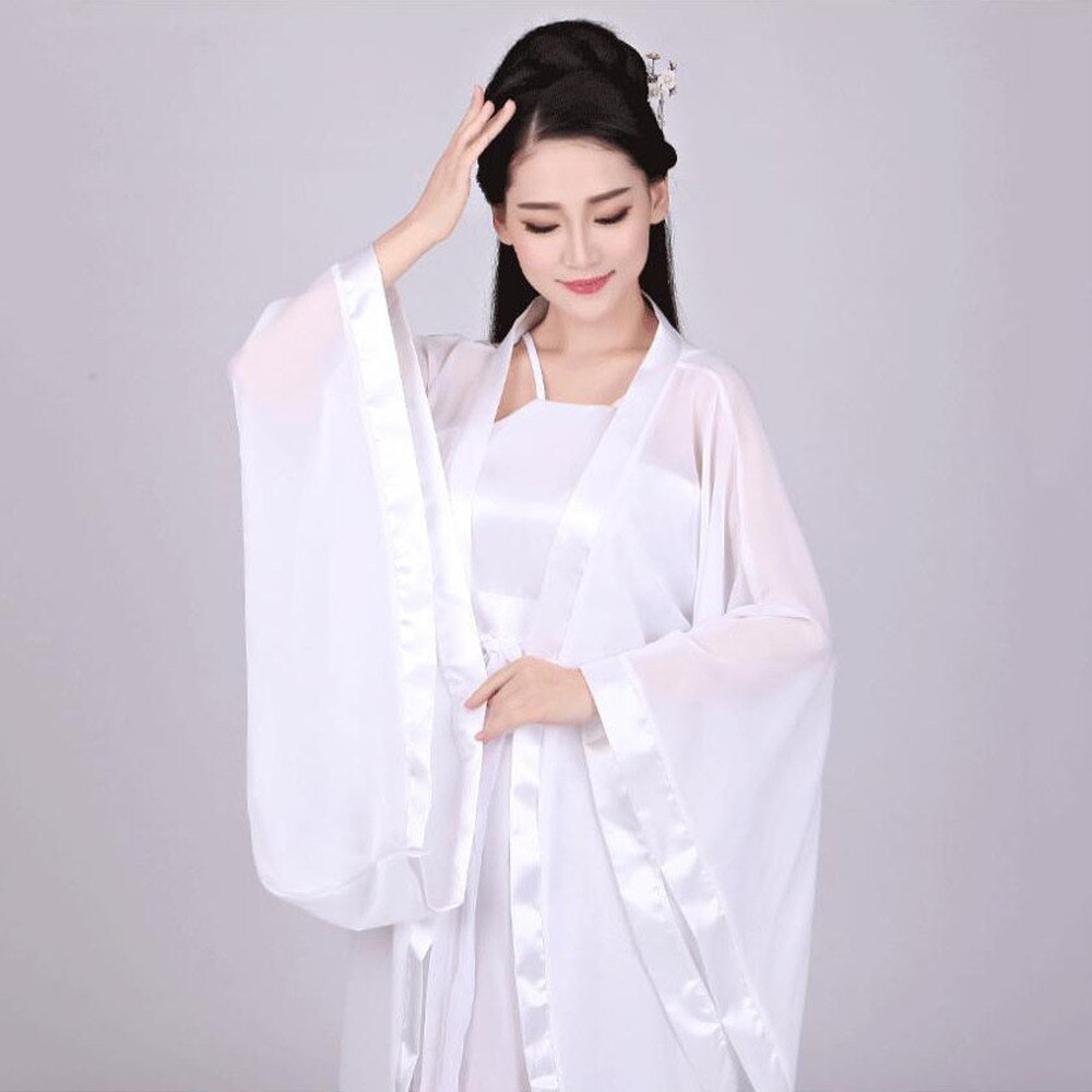 Female Chinese Folk Dance Fairy Dress Green White Stage Costumes Man Hanfu Woman Traditional Chinese Clothing