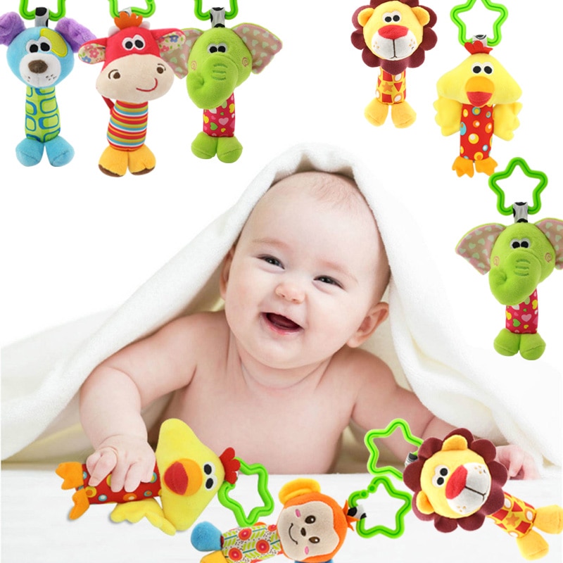 Montessori Rammelaars Dier Bed Bel Mobiles Peuter Speelgoed Crib Speelgoed Voor Kids Zachte Muzikale Educatief Pasgeboren Baby Rammelaars