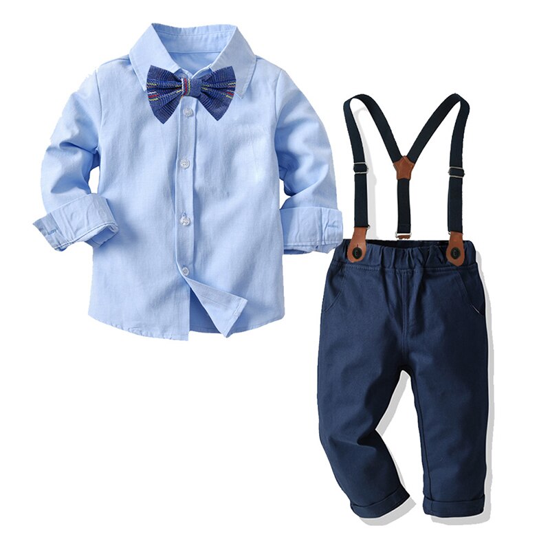 Jungen Anzüge Blazer Kleidung Anzüge Pro Hochzeit formell Party Weiß Baby Shirt Hose Kinder Junge Outerwear Kleidung einstellen: Blau 20A886 / 6T