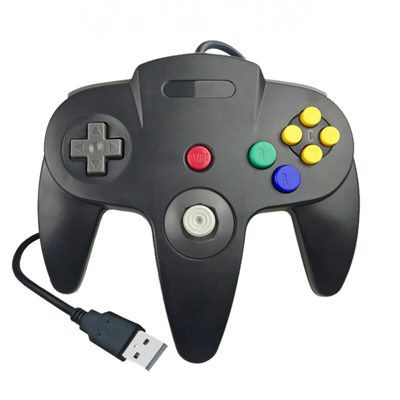 USB Wired Gamepad for Nintendo 64 Host N64 Controller Joystick for For Classic Nintendo 64 Console Games for Mac Computer PC